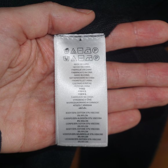 💚 MICHAEL KORS Black Open Cardigan w/Gold Zipper Detail (L) - Picture 15 of 15